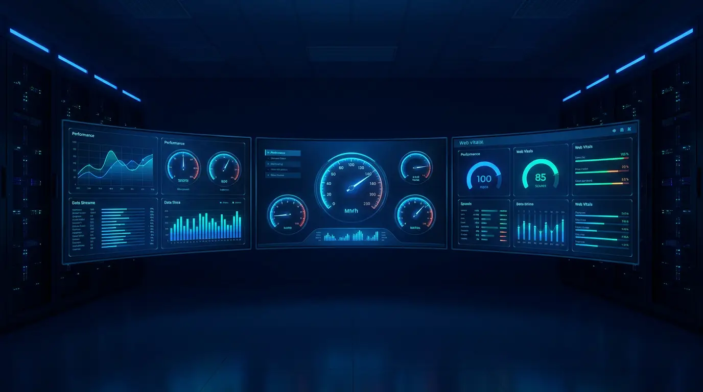 Dashboard met prestatiecijfers op een scherm